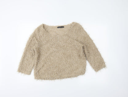 Zuppe Womens Brown   Pullover Jumper Size M