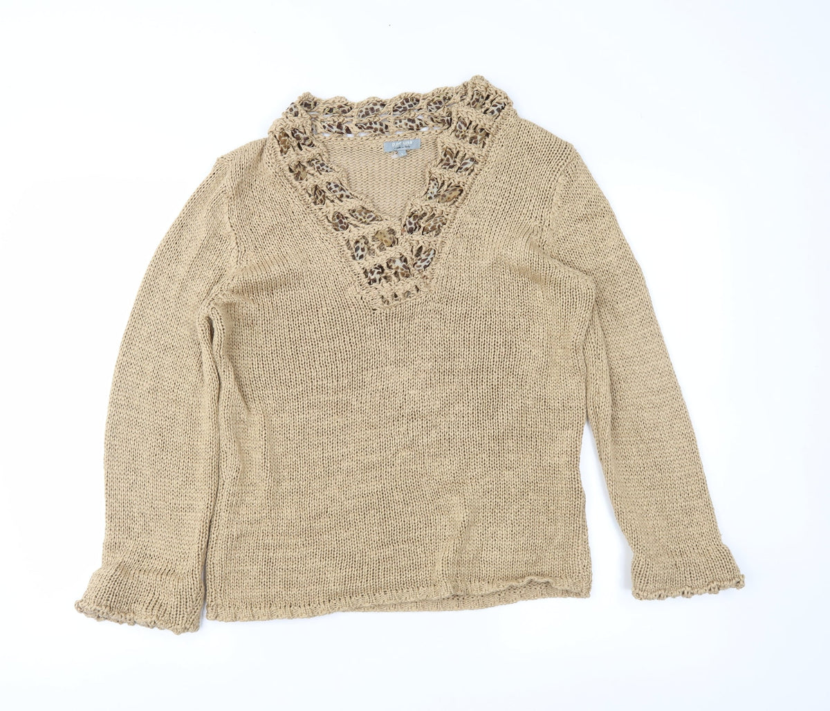 Marks & Spencer Womens Beige   Pullover Jumper Size L