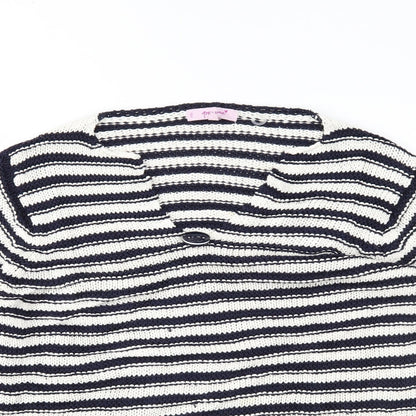 Per Una Womens Blue Striped  Pullover Jumper Size L
