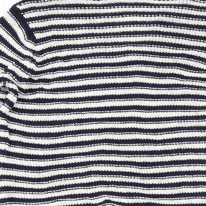 Per Una Womens Blue Striped  Pullover Jumper Size L