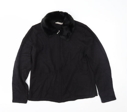 Croft & Barrow Womens Black   Full Zip Jumper Size M