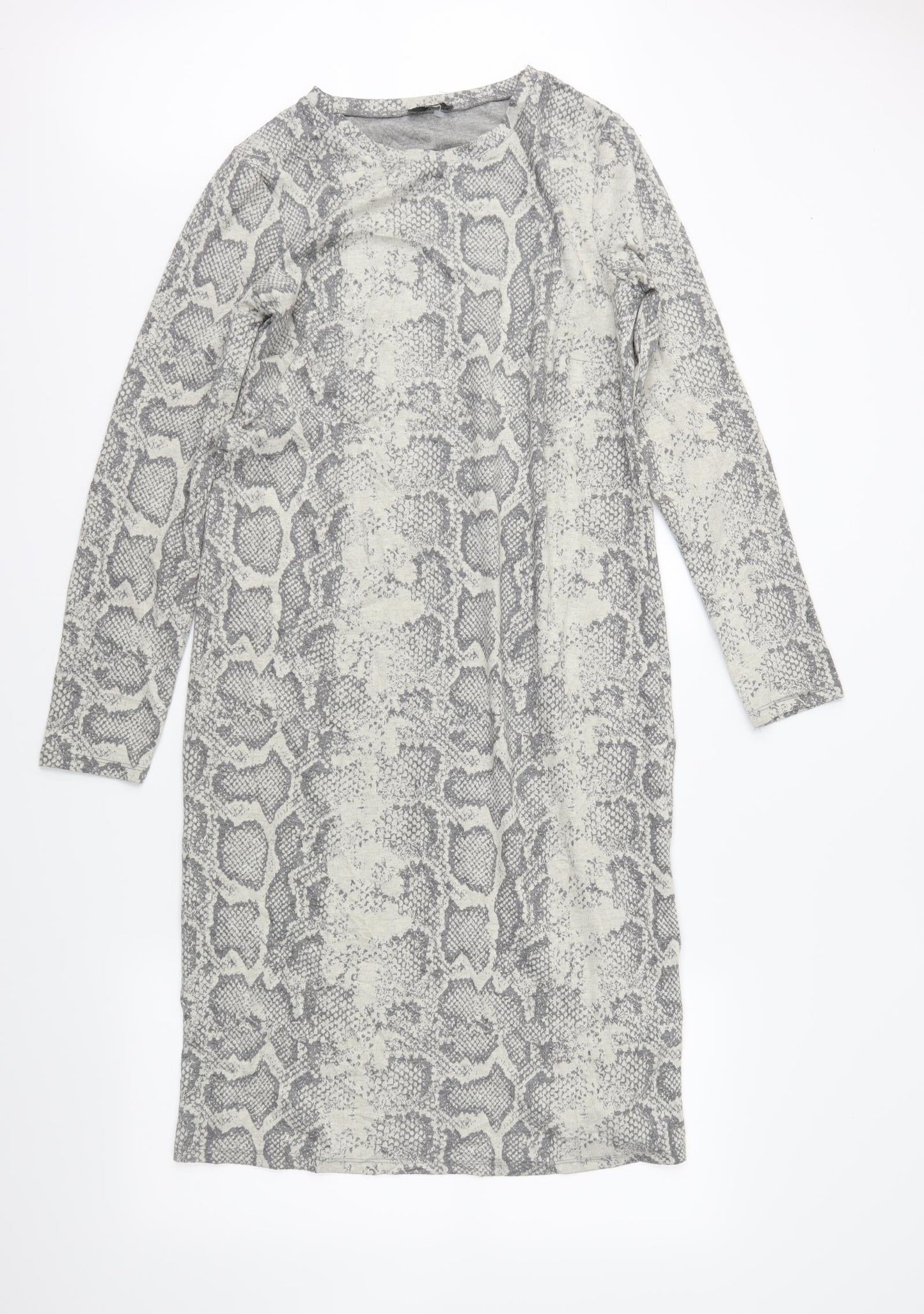 M&Co Womens Beige Animal Print  Jumper Dress  Size 12
