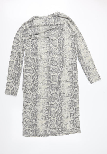 M&Co Womens Beige Animal Print  Jumper Dress  Size 12