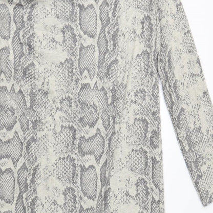 M&Co Womens Beige Animal Print  Jumper Dress  Size 12