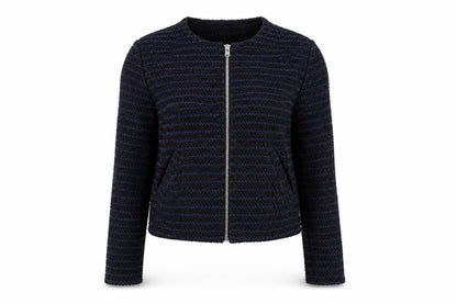 H&M Womens Blue Striped  Full Zip Jumper Size S
