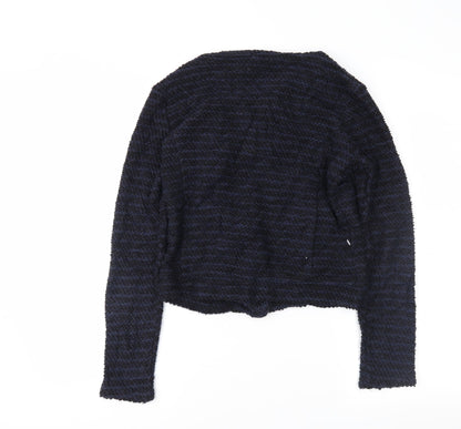 H&M Womens Blue Striped  Full Zip Jumper Size S