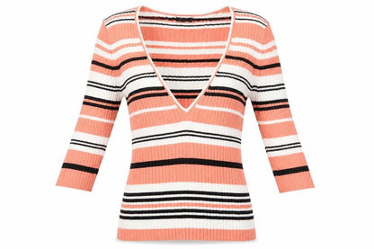 Express Womens Pink Striped  Basic Blouse Size M