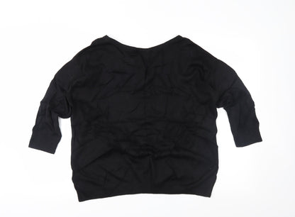 wallia Womens Black Polka Dot  Tunic Jumper Size M