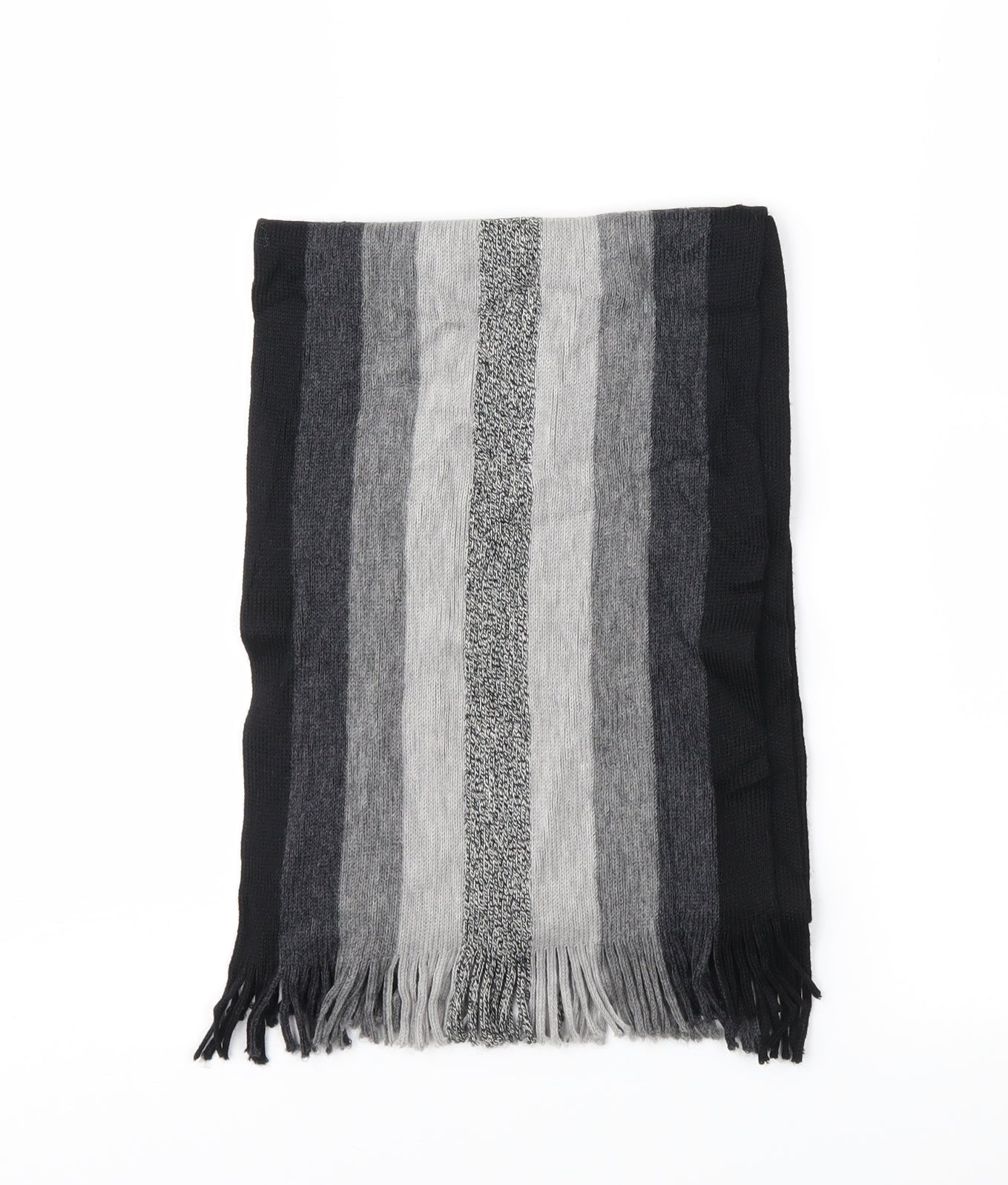 Preworn Mens Grey Striped  Scarf  One Size