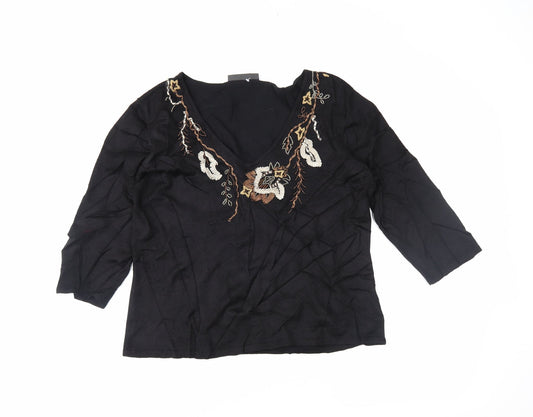Alex & co Womens Black   Tunic Jumper Size 16