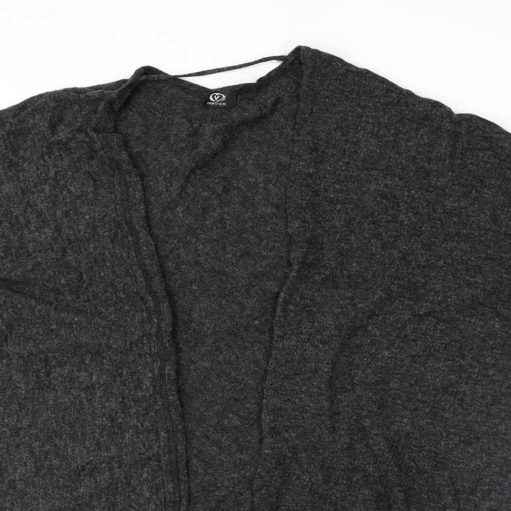 London Womens Grey   Cardigan Jumper One Size