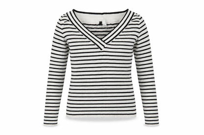 H&M Womens Black Striped  Tunic Jumper Size M