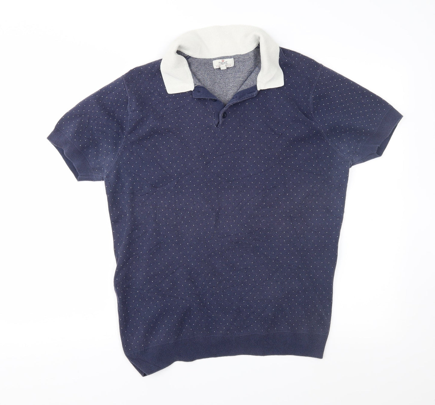 Womens UK Size L NEXT Blue Basic Button-Up