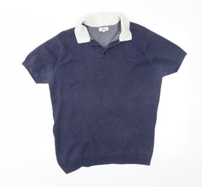 Womens UK Size L NEXT Blue Basic Button-Up