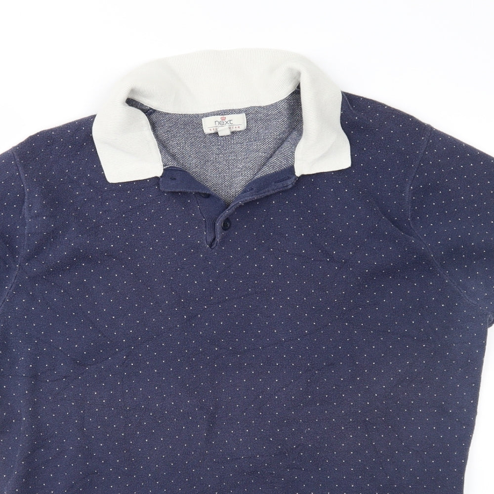 Womens UK Size L NEXT Blue Basic Button-Up