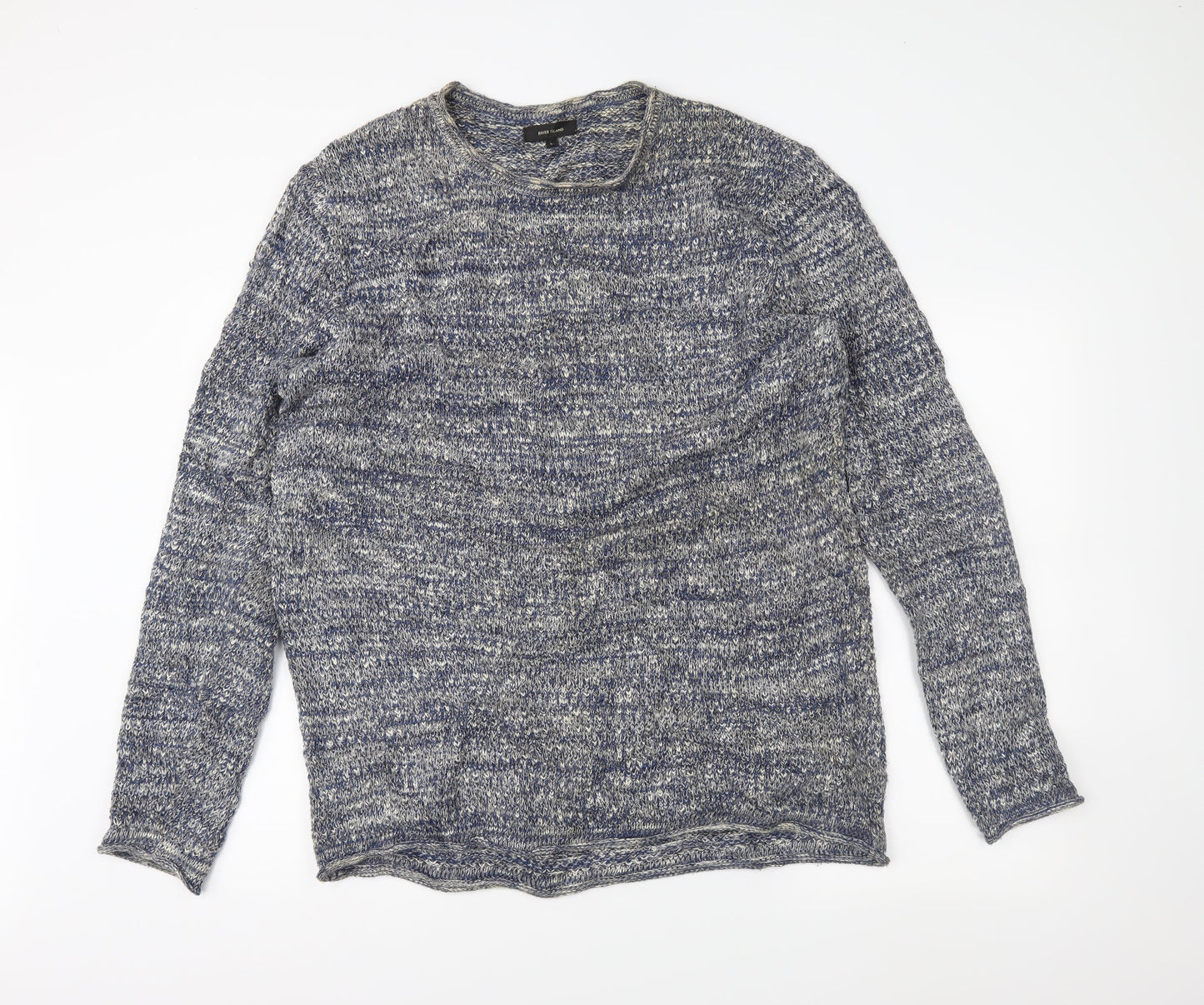 River Island Mens Blue   Pullover Jumper Size L