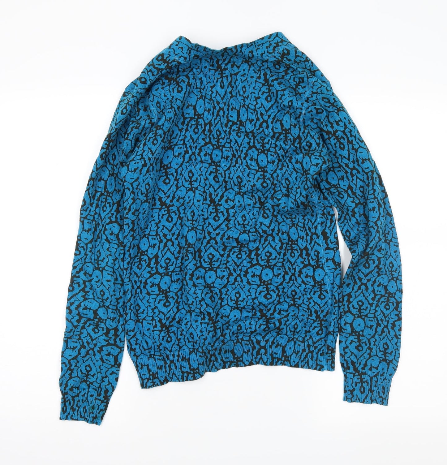tabi Womens Blue Animal Print  Cardigan Jumper Size XS
