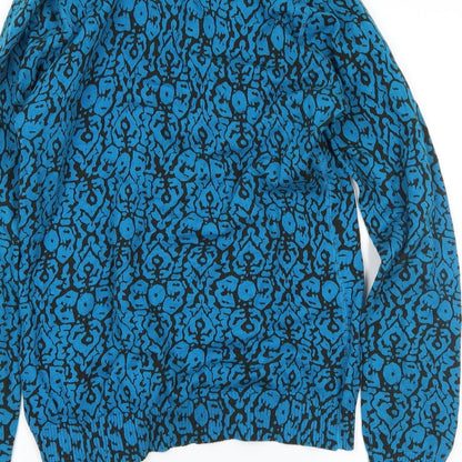 tabi Womens Blue Animal Print  Cardigan Jumper Size XS
