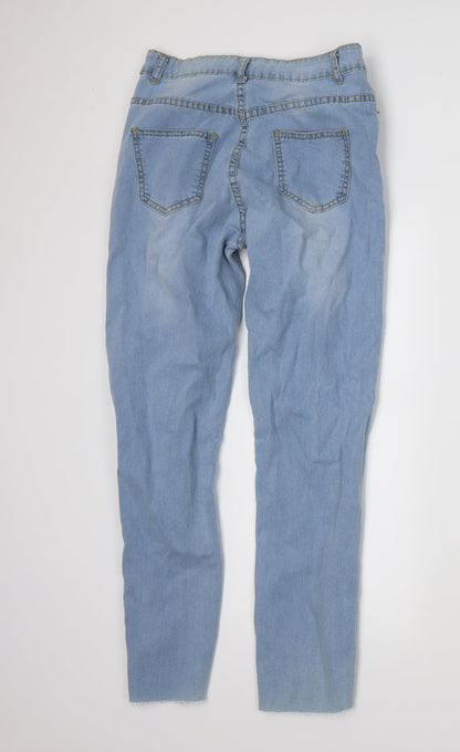 Womens UK Size M Preworn Regular Fit Skinny Blue Jeans
