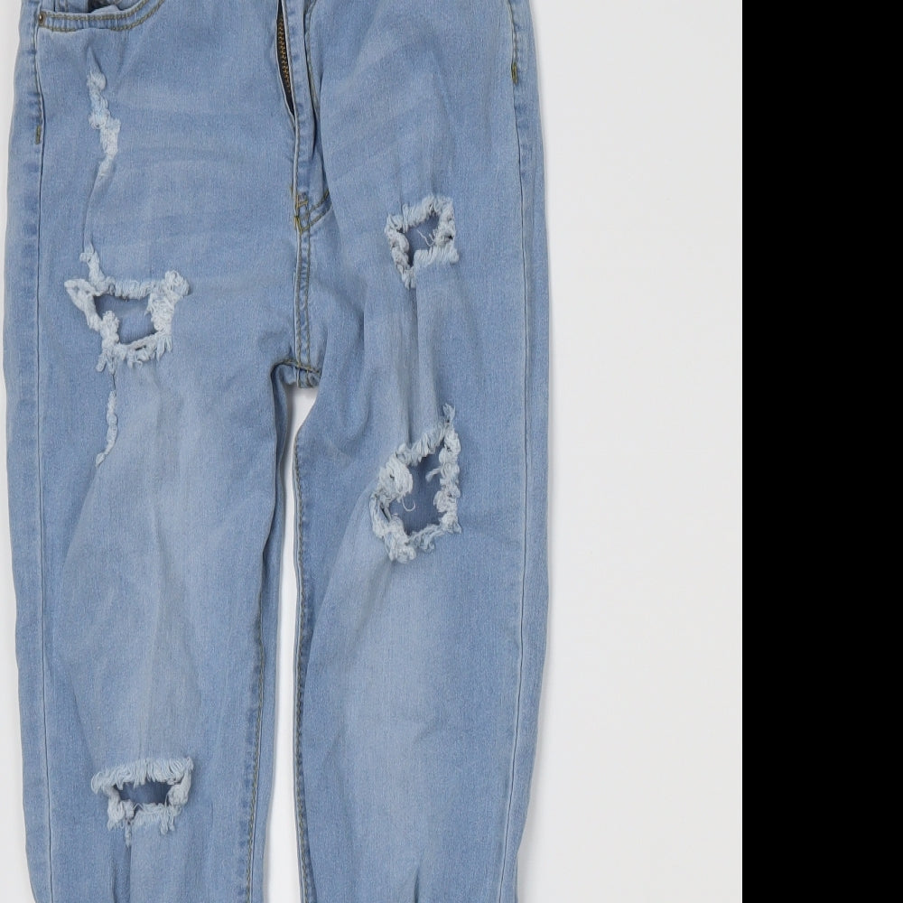 Womens UK Size M Preworn Regular Fit Skinny Blue Jeans