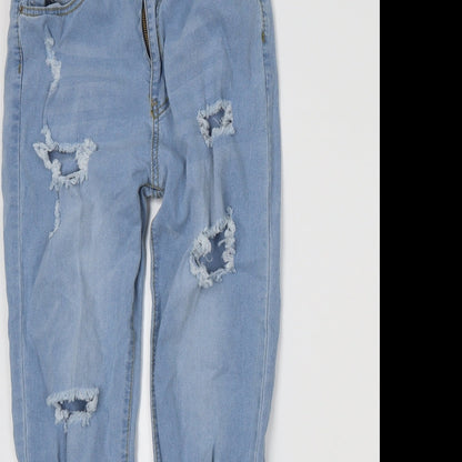 Womens UK Size M Preworn Regular Fit Skinny Blue Jeans