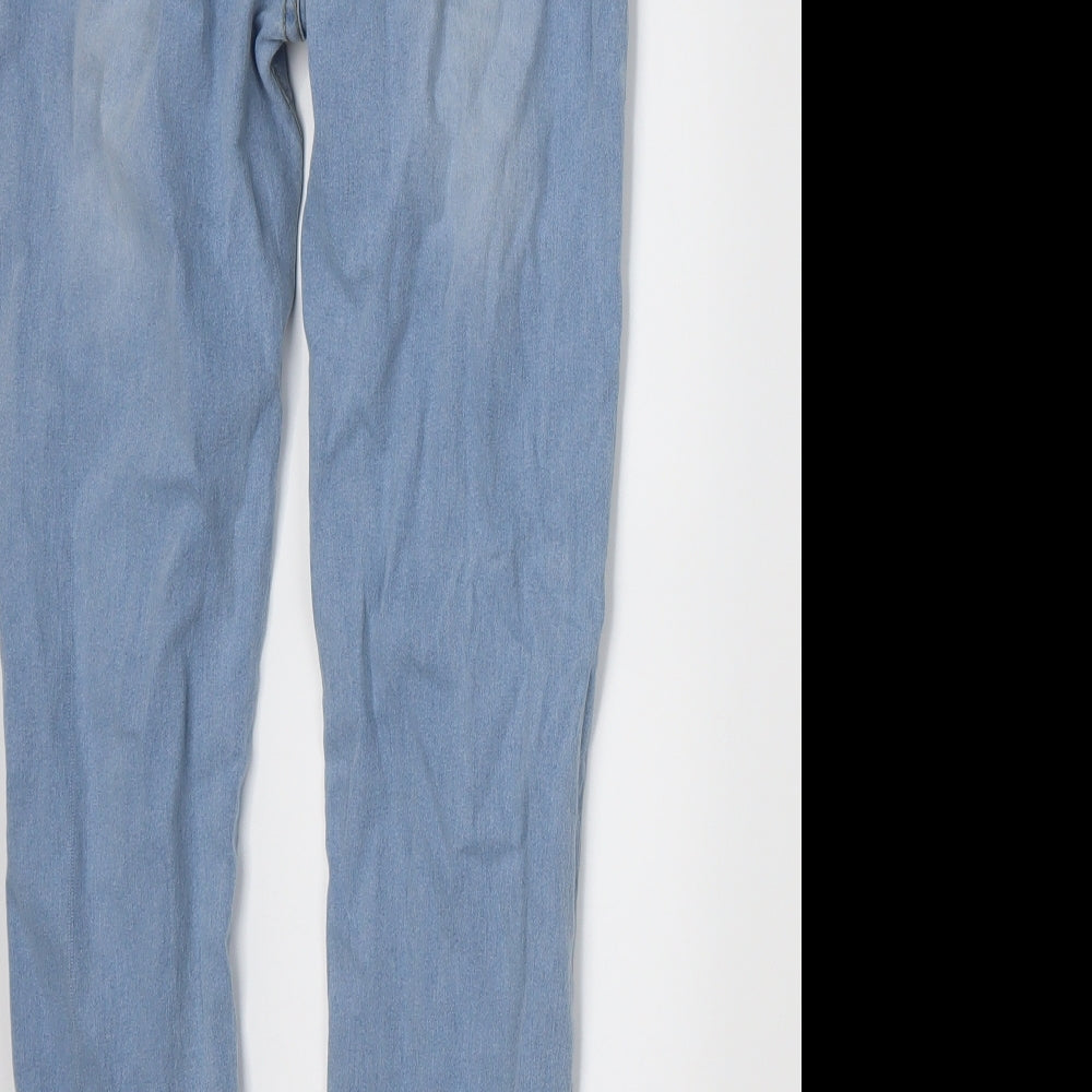 Womens UK Size M Preworn Regular Fit Skinny Blue Jeans