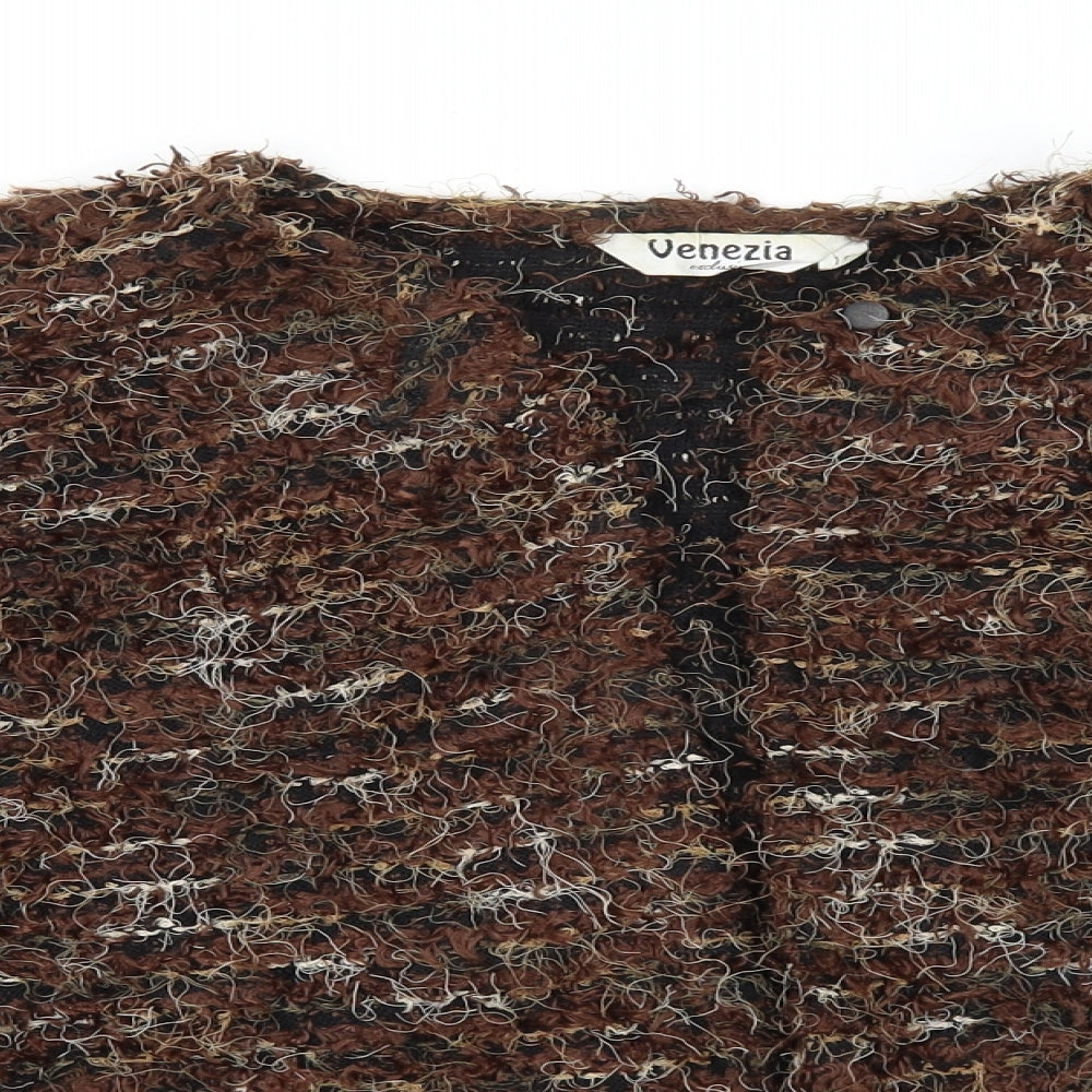 Venezia Womens Brown   Cardigan Jumper Size 10