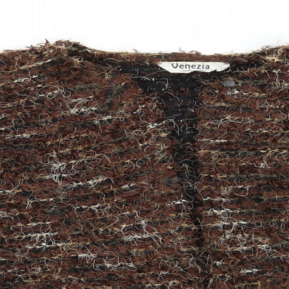 Venezia Womens Brown   Cardigan Jumper Size 10