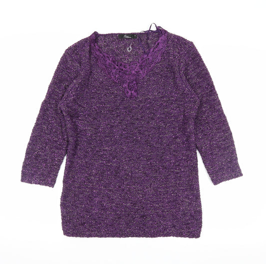BM Womens Purple   Pullover Jumper Size S