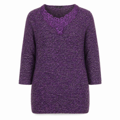 Bonmarché Womens Purple Pullover Jumper Size S