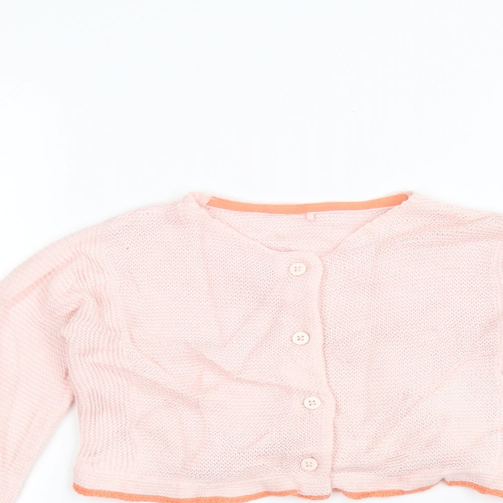 Marks and Spencer Baby Pink  Knit Cardigan Jumper Size 18-24 Months