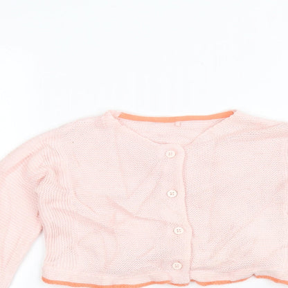 Marks and Spencer Baby Pink  Knit Cardigan Jumper Size 18-24 Months