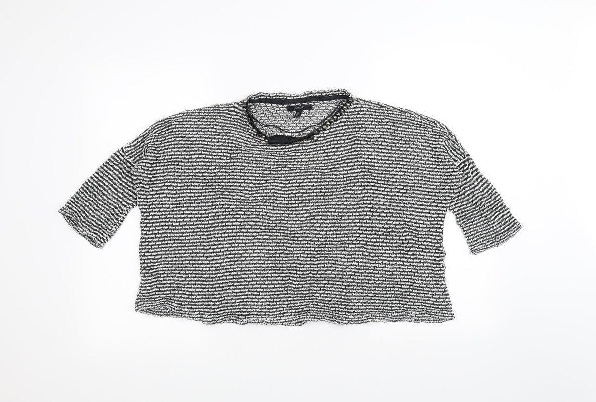 Zara Womens Black  Knit Pullover Jumper Size S