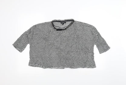 Zara Womens Black  Knit Pullover Jumper Size S