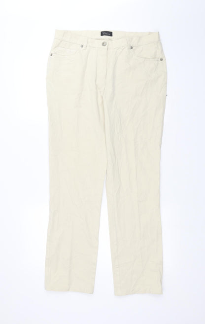 CELINA Womens White   Straight Jeans Size 14 L27 in