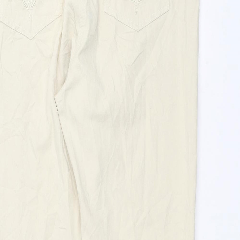 CELINA Womens White   Straight Jeans Size 14 L27 in