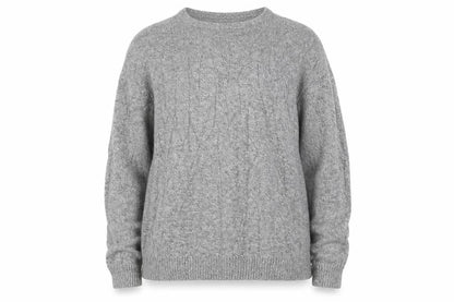 Maine New England Womens Grey Knit Pullover Jumper Size XL
