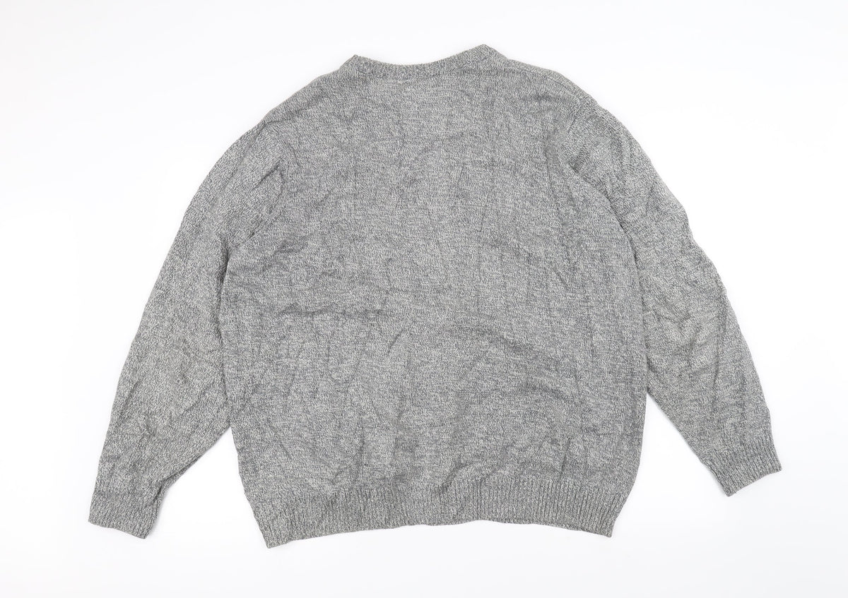 Maine New England Womens Grey Knit Pullover Jumper Size XL