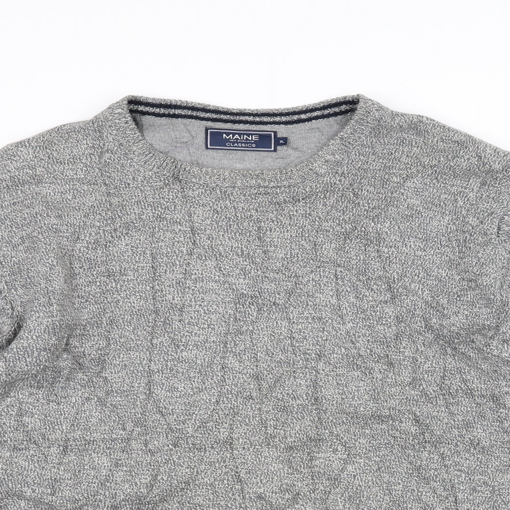 Maine New England Womens Grey Knit Pullover Jumper Size XL
