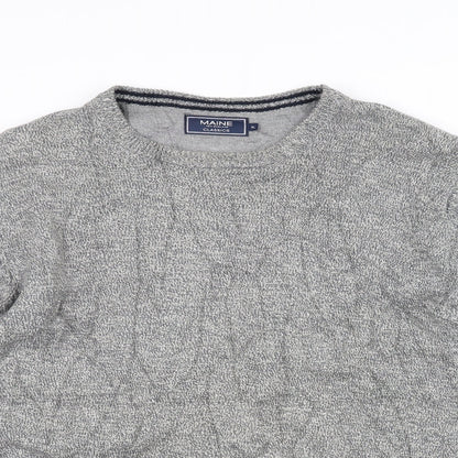 Maine New England Womens Grey Knit Pullover Jumper Size XL