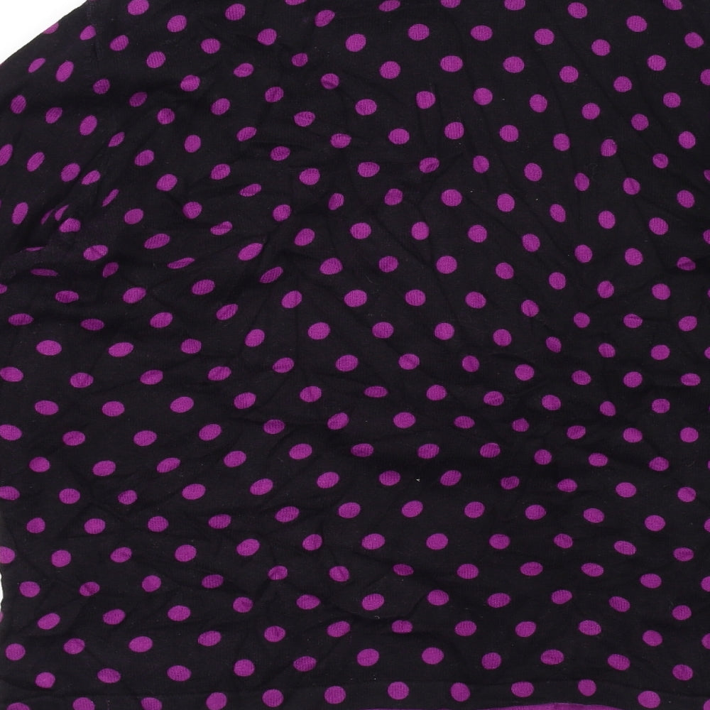 Jumper Womens Black Polka Dot  Pullover Jumper Size L