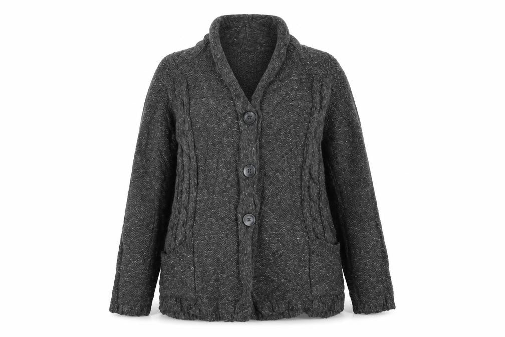 Next Womens Grey  Knit Jacket  Size XL