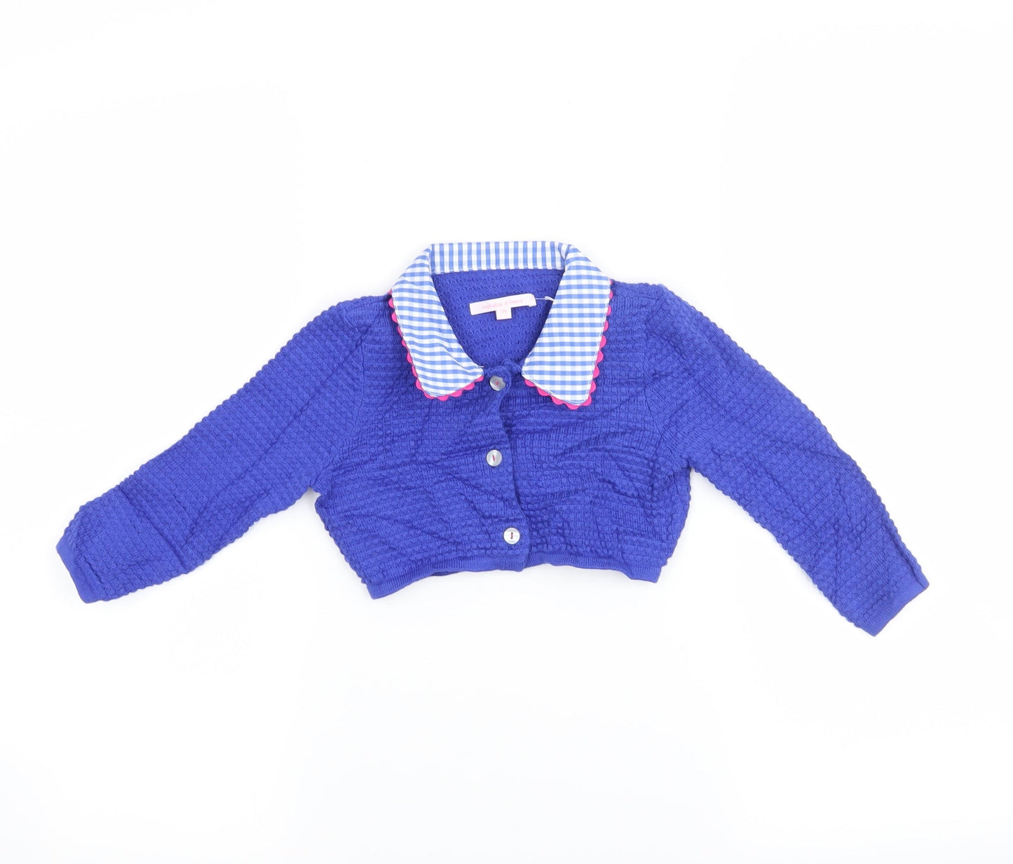 Nicholas & Bears Girls Blue   Cardigan Jumper Size 3 Years  - crop cardigan