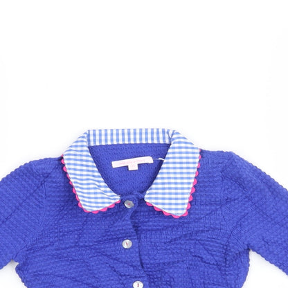 Nicholas & Bears Girls Blue   Cardigan Jumper Size 3 Years  - crop cardigan
