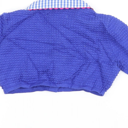 Nicholas & Bears Girls Blue   Cardigan Jumper Size 3 Years  - crop cardigan