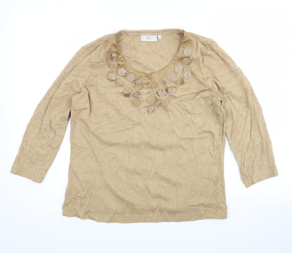Country Casuals Womens Beige Cardigan Jumper Size M