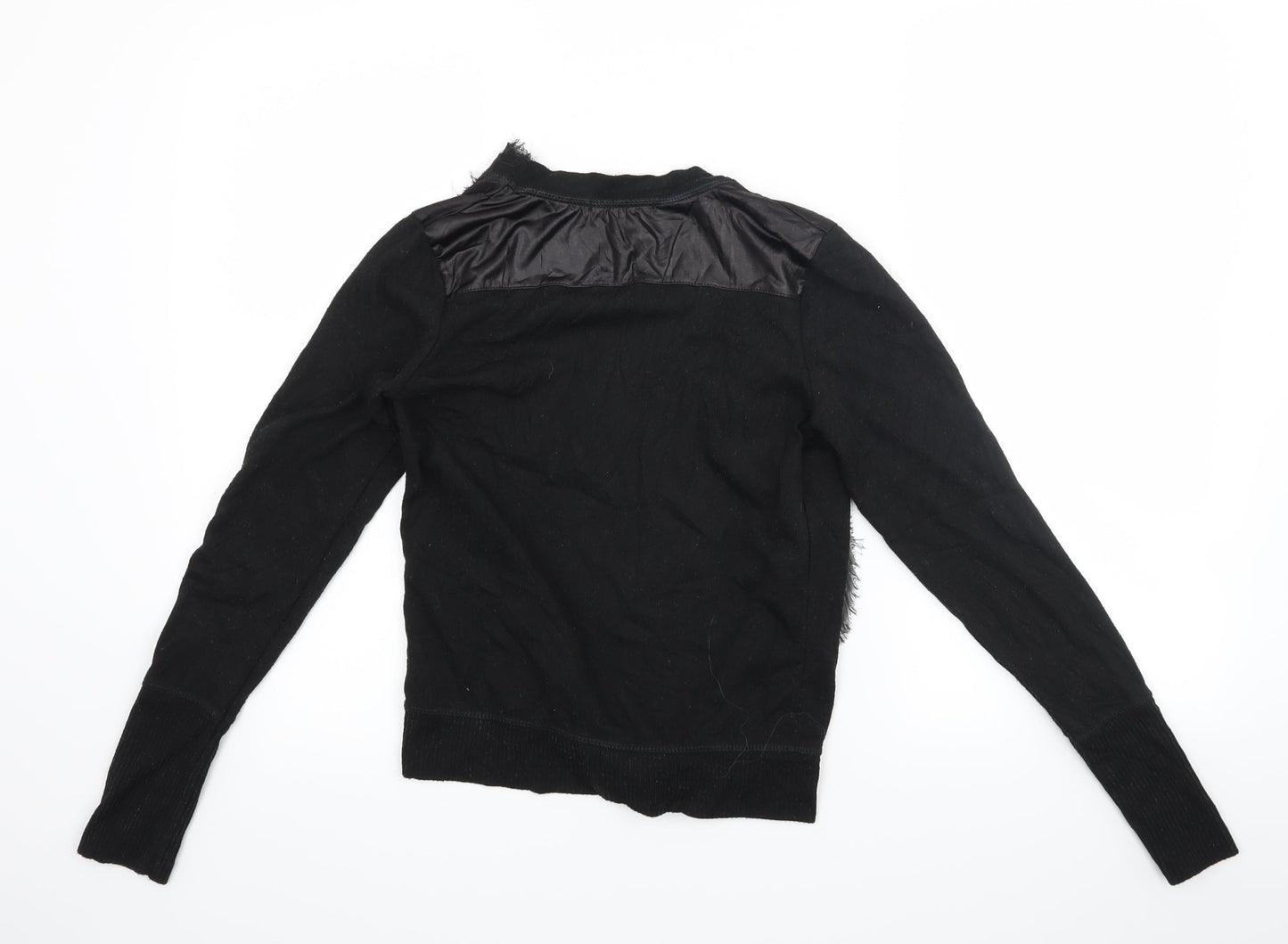 Poof Excellence Womens Black   Cardigan Jumper Size S