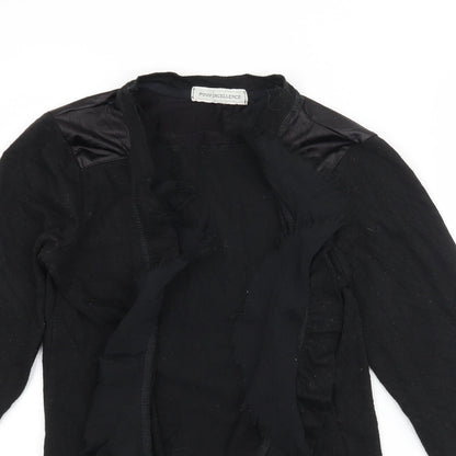 Poof Excellence Womens Black   Cardigan Jumper Size S
