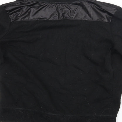 Poof Excellence Womens Black   Cardigan Jumper Size S