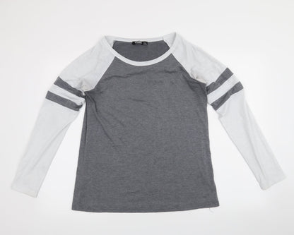 Womens UK Size 6 Yoins Grey Basic Blouse